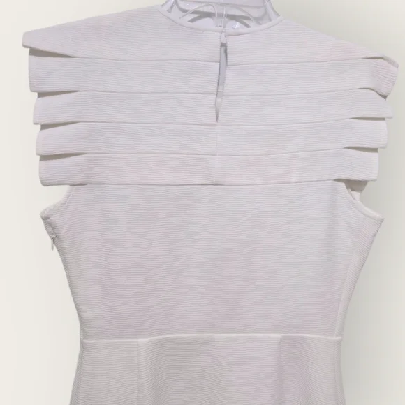 Sandro Paris White Laurena Mini Dress Size 38/US 6 Pleated Ruffle EUC - Picture 10 of 16